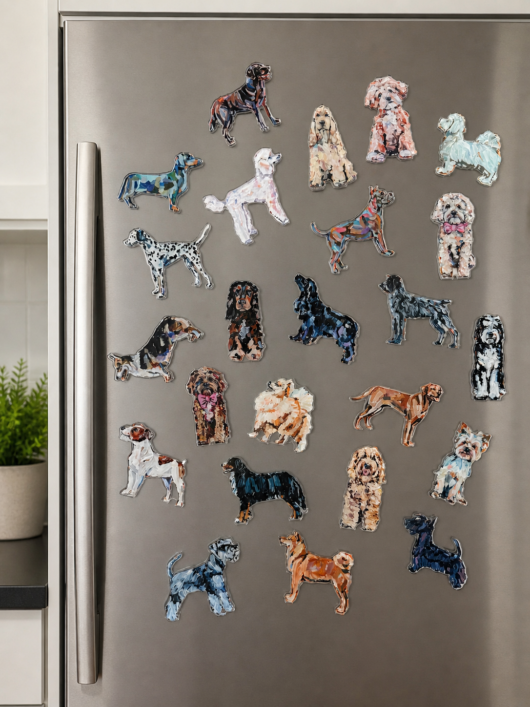 "Doodle Black & White" magnet
