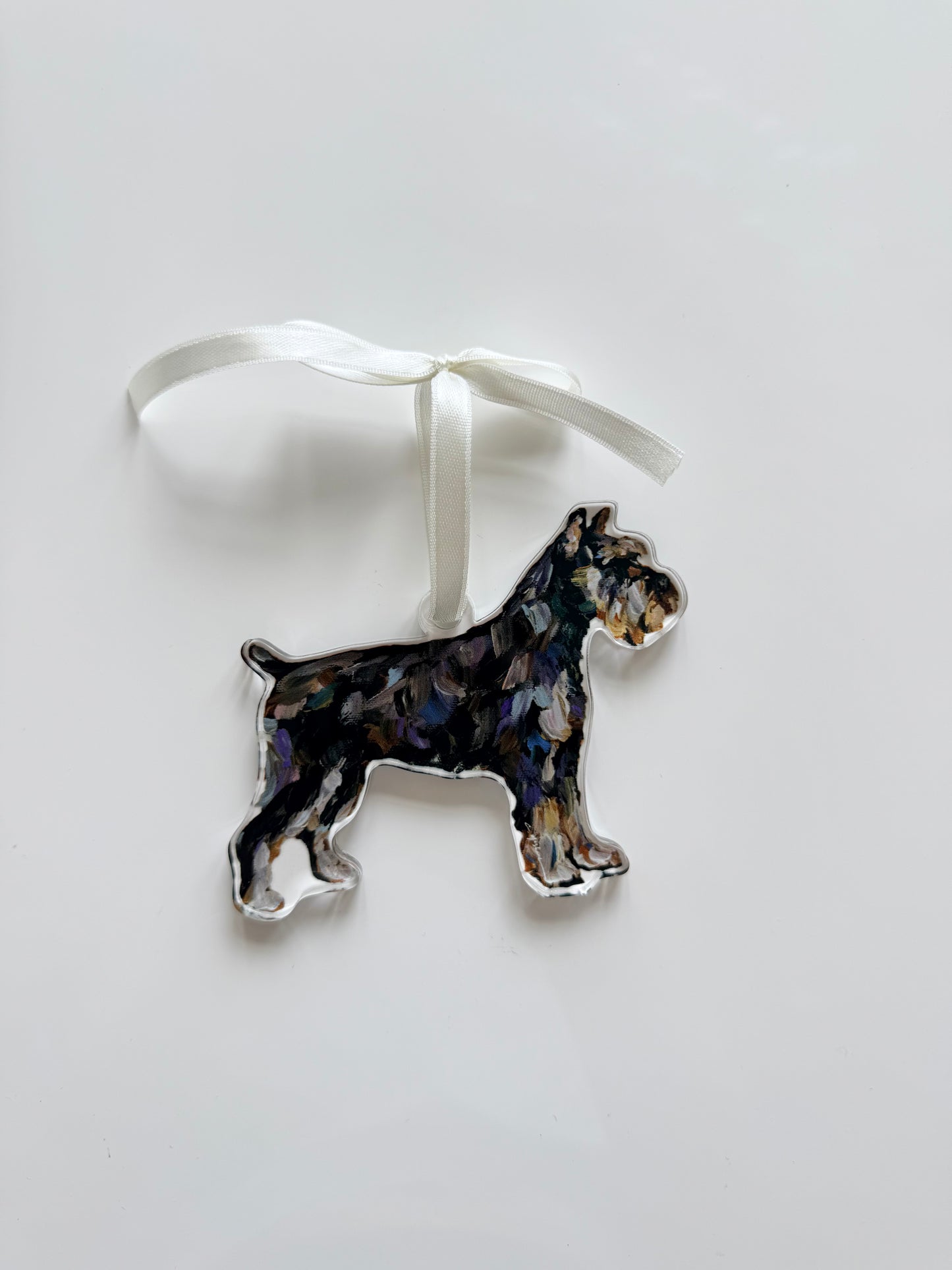 "Schnauzer Abstract" Ornament (Mix + Match 10 MOQ)