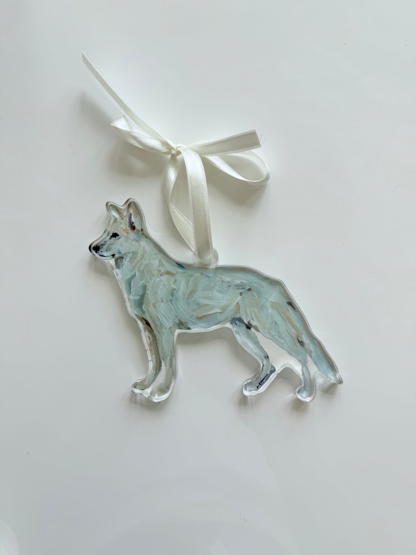 "German Shepherd White" Ornament (Mix + Match 10 MOQ)