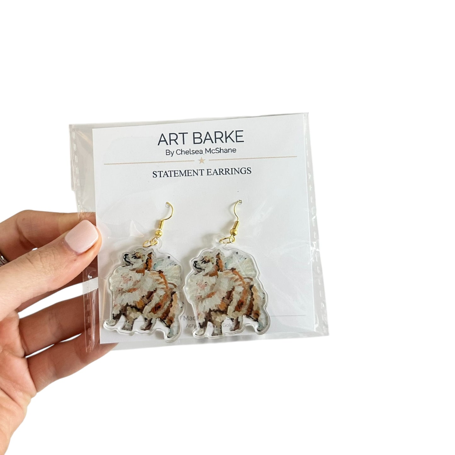 "Pomeranian Apricot" Earrings