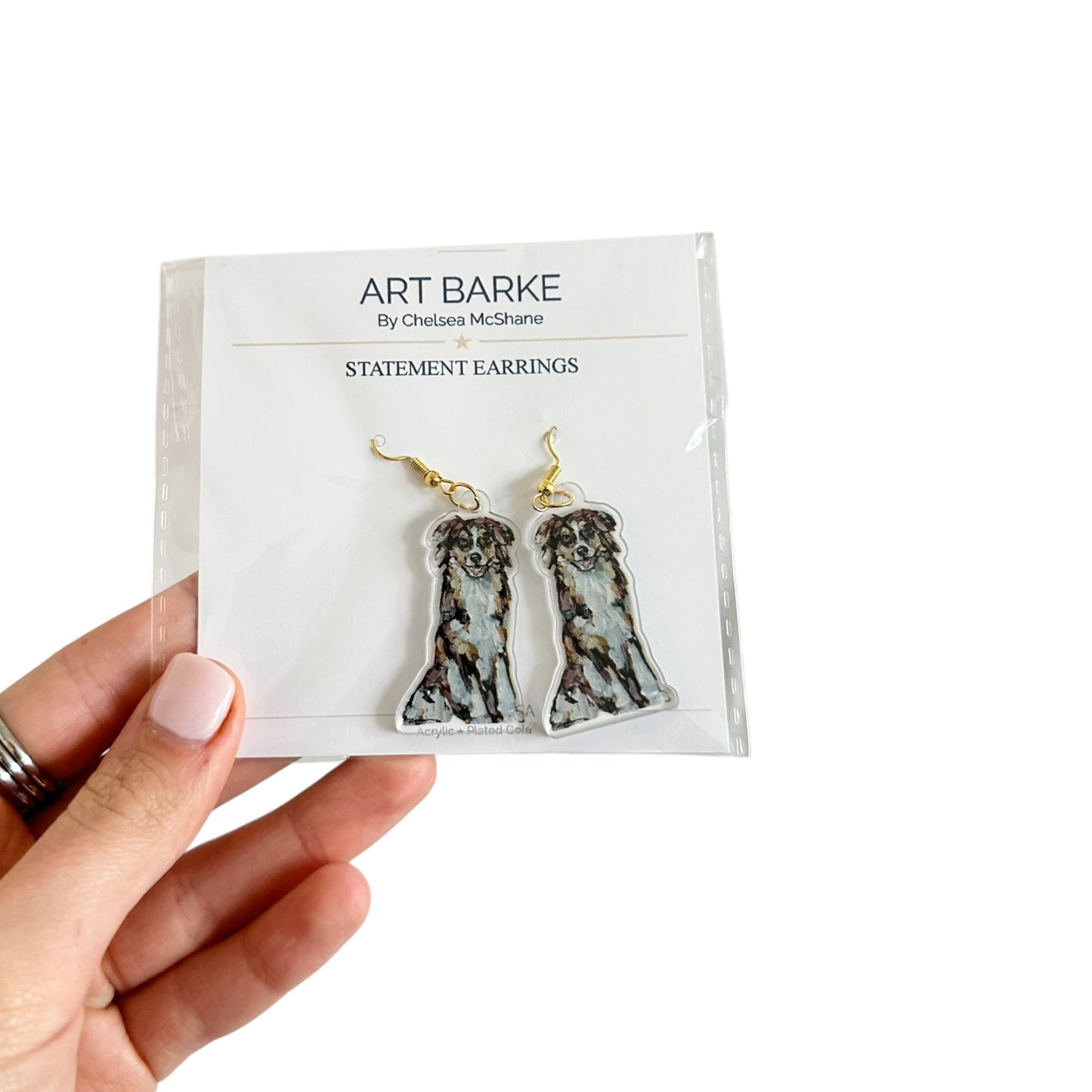 "Australian Shepherd Red" Earrings