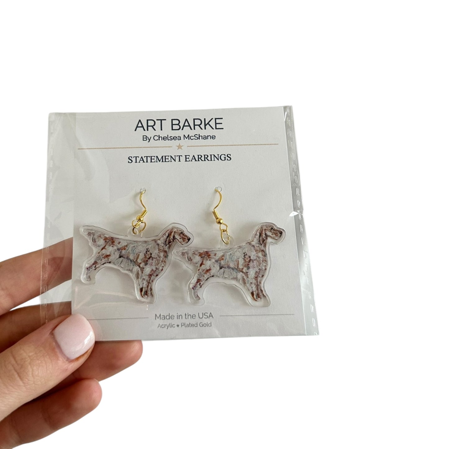 "English Setter Light" Earrings