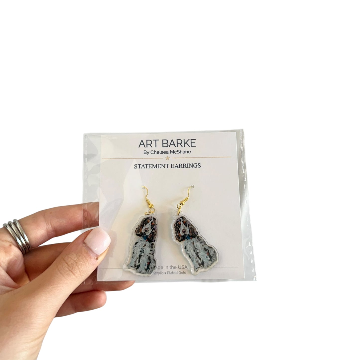 "English Cocker Spaniel Tri" Earrings