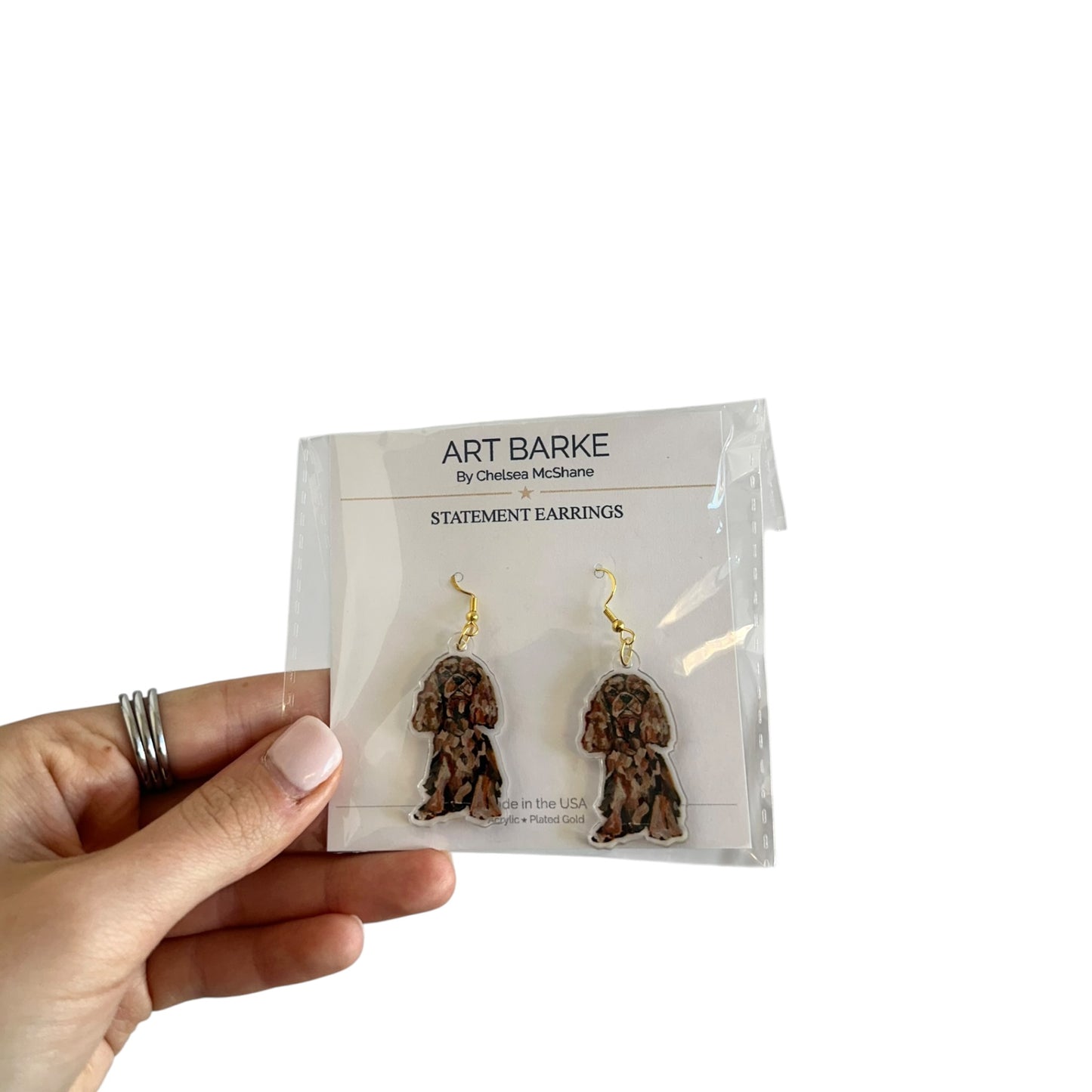 "Cavalier King Charles Ruby" Earrings