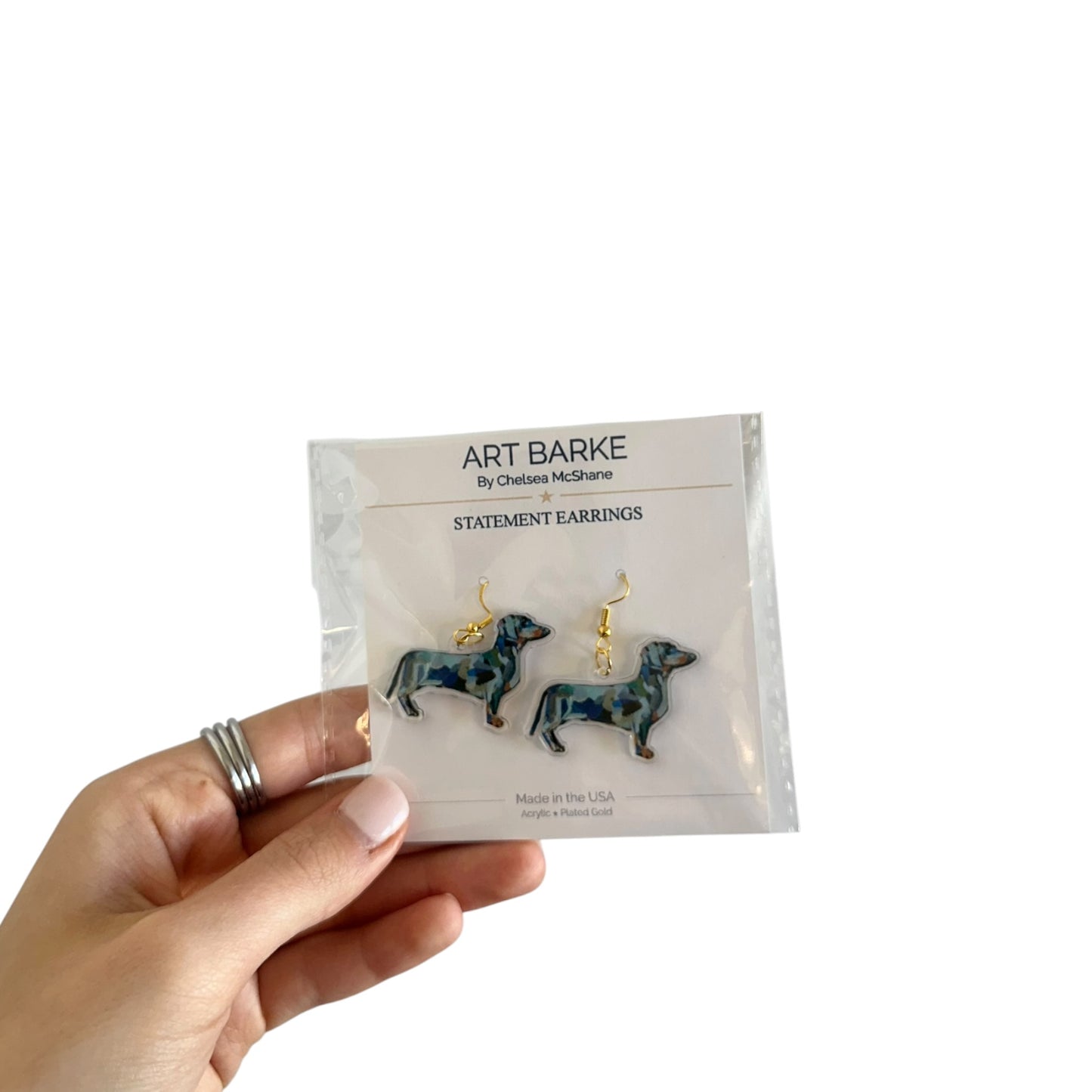 "Dachshund Abstract" Earrings
