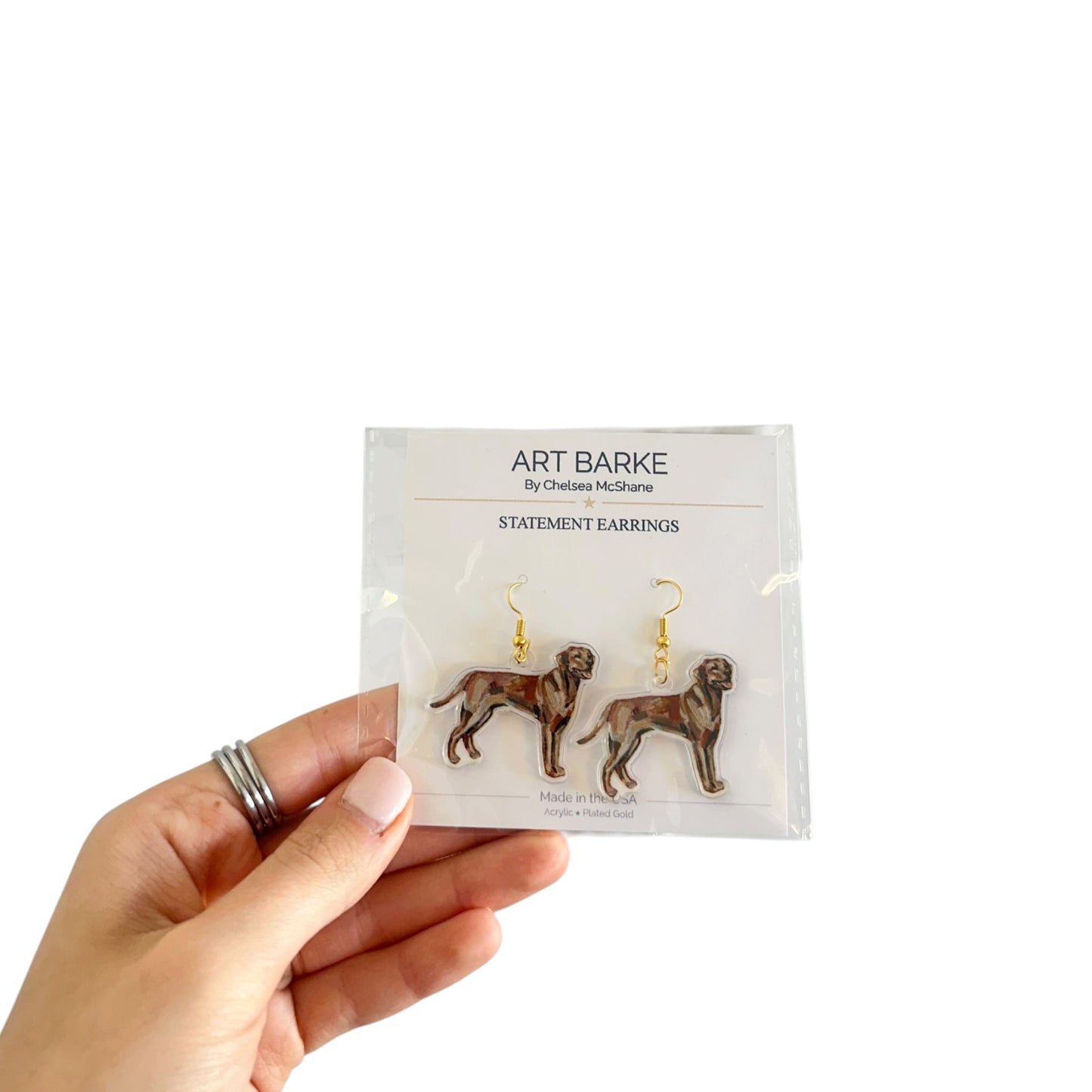 "Lab Red Fox" Earrings
