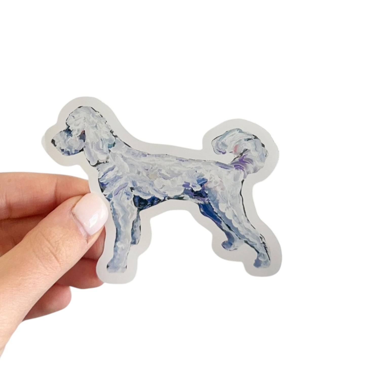 "Goldendoodle White" Sticker