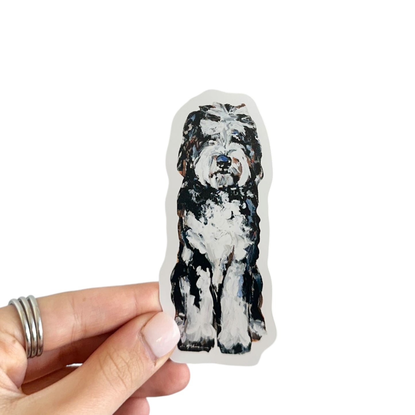 "Doodle Black and White" Sticker