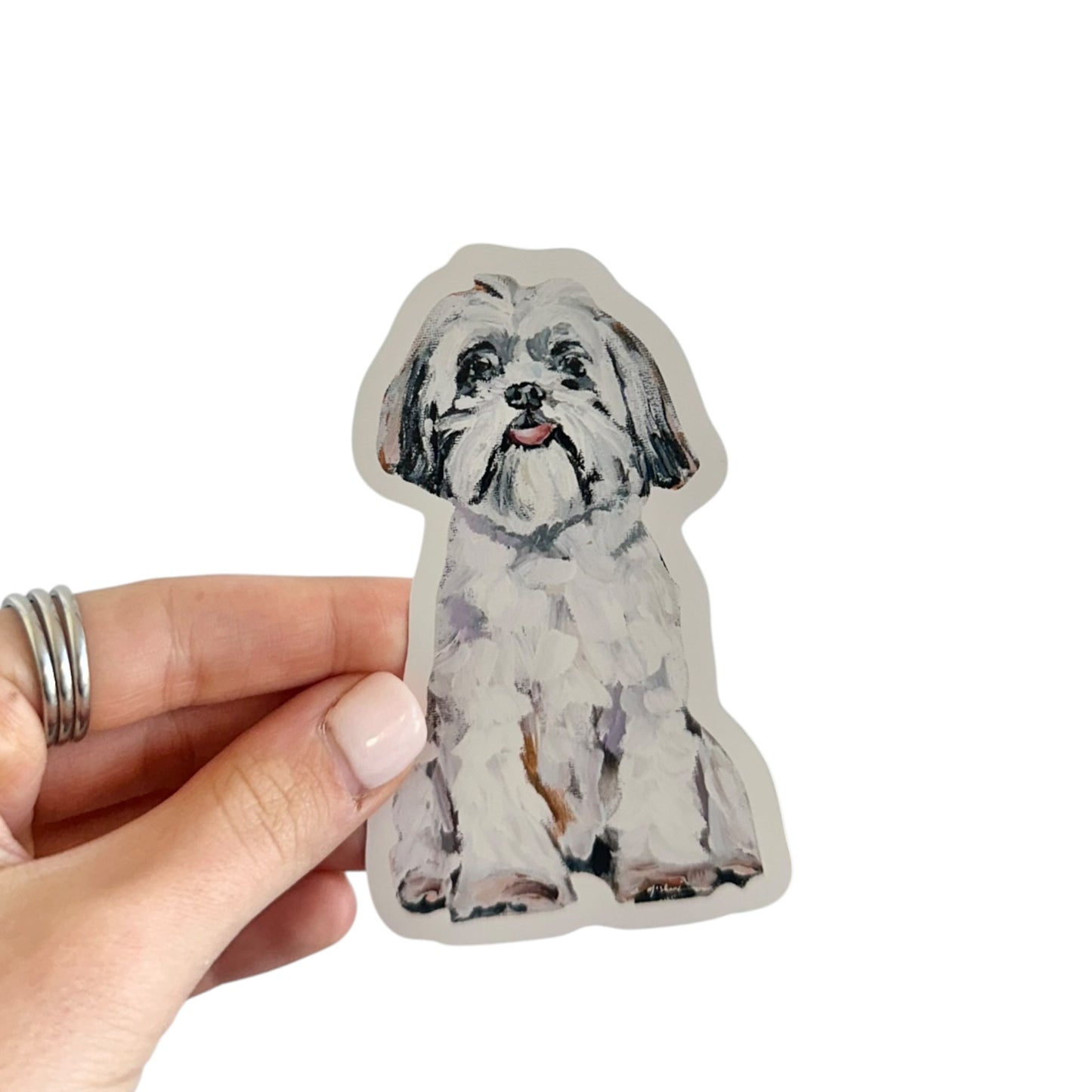 "Shih Tzu White" Sticker