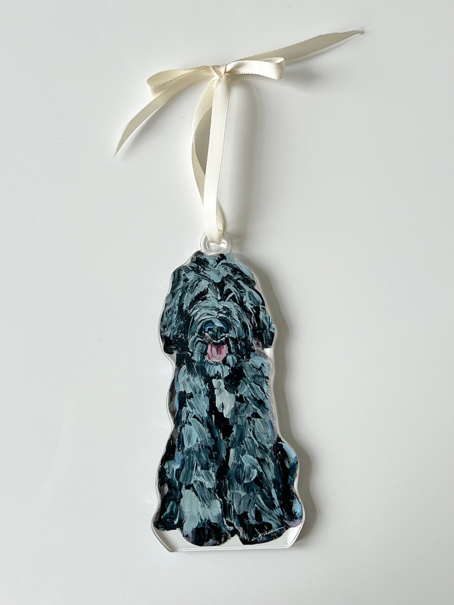 "Doodle Black Shaggy" Ornament (Mix + Match 10 MOQ)