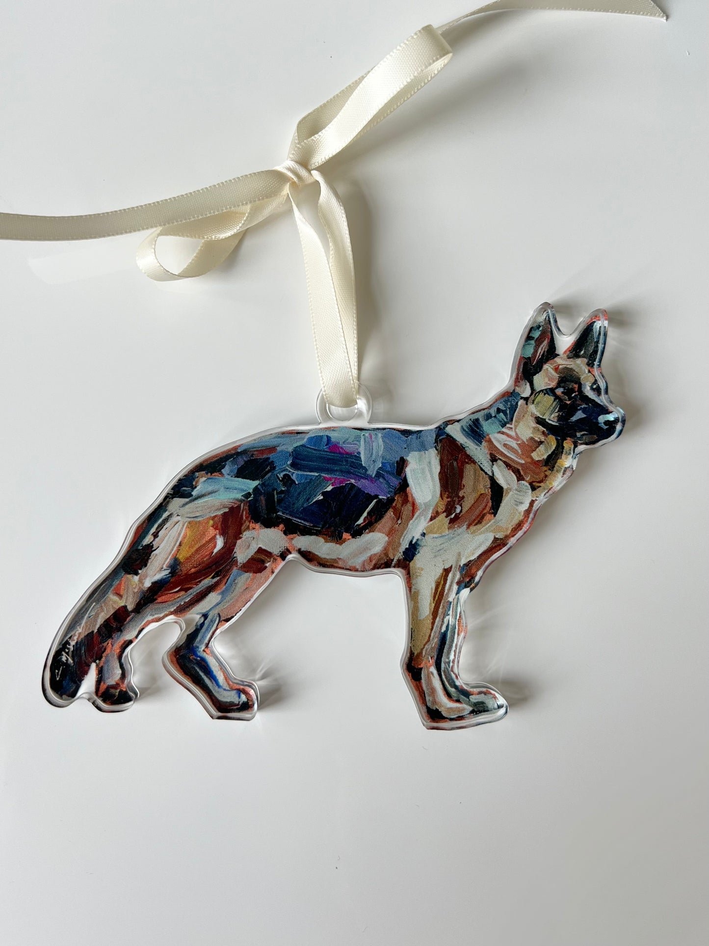 "German Shepherd Black & Tan" Ornament (Mix + Match 10 MOQ)