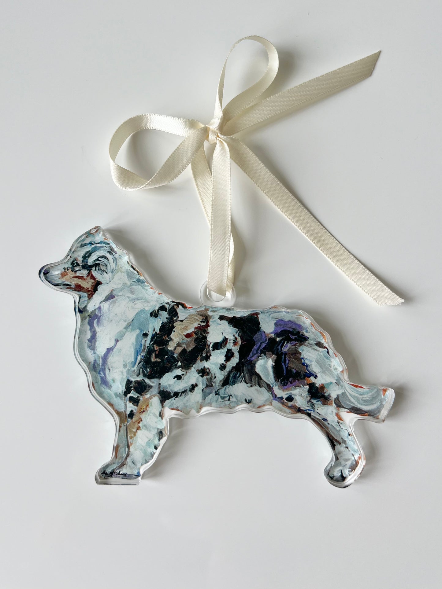 "Australian Shepherd Blue Merle" Ornament (Mix + Match 10 MOQ)