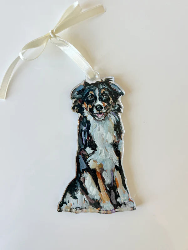 "Australian Shepherd Black Tri" Ornament (Mix + Match 10 MOQ)
