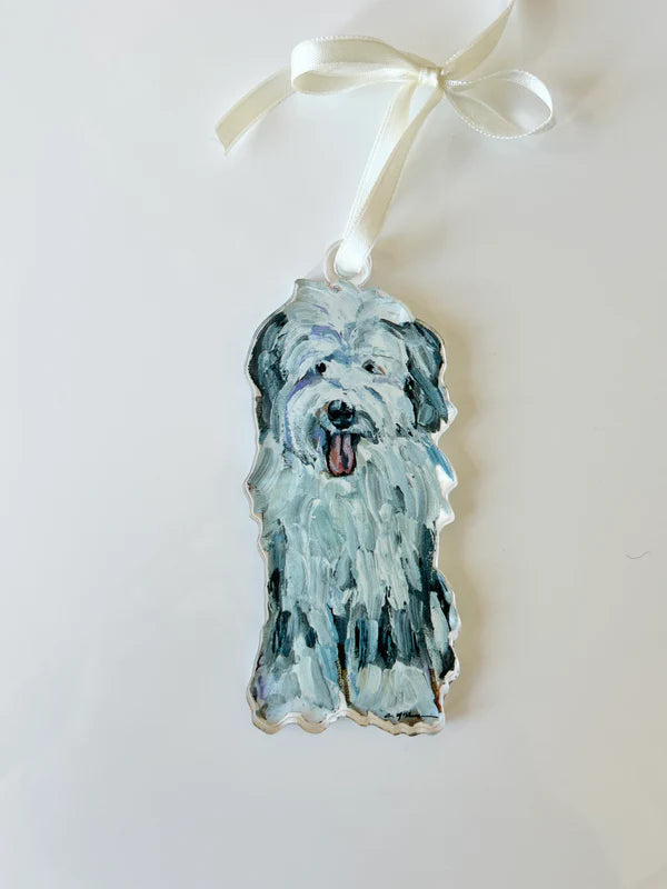 "Old English Sheepdog White & Gray" Ornament (Mix + Match 10 MOQ)