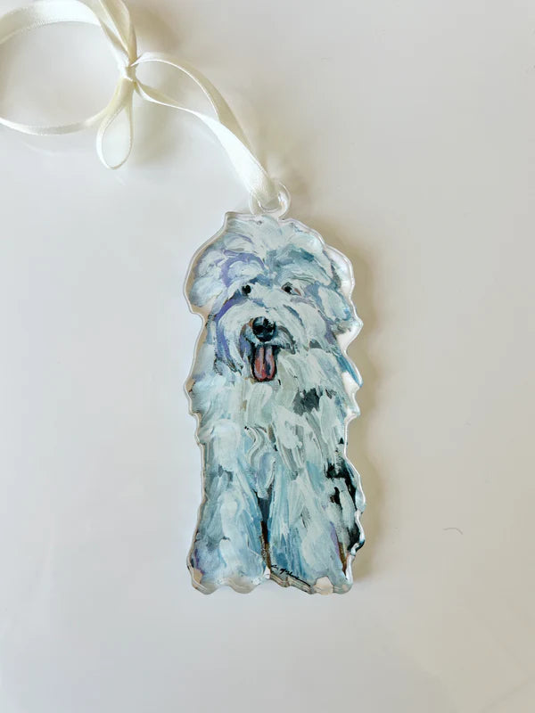 "Old English Sheepdog White" Ornament (Mix + Match 10 MOQ)