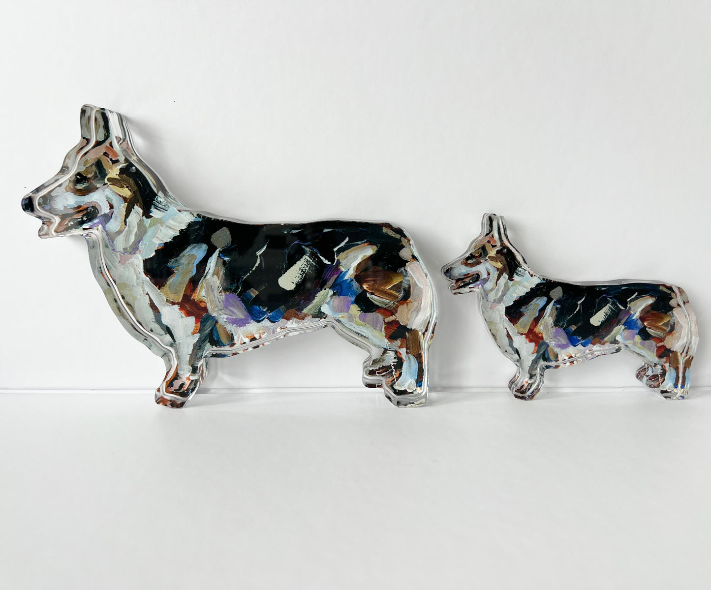 "Corgi Tri" acrylic