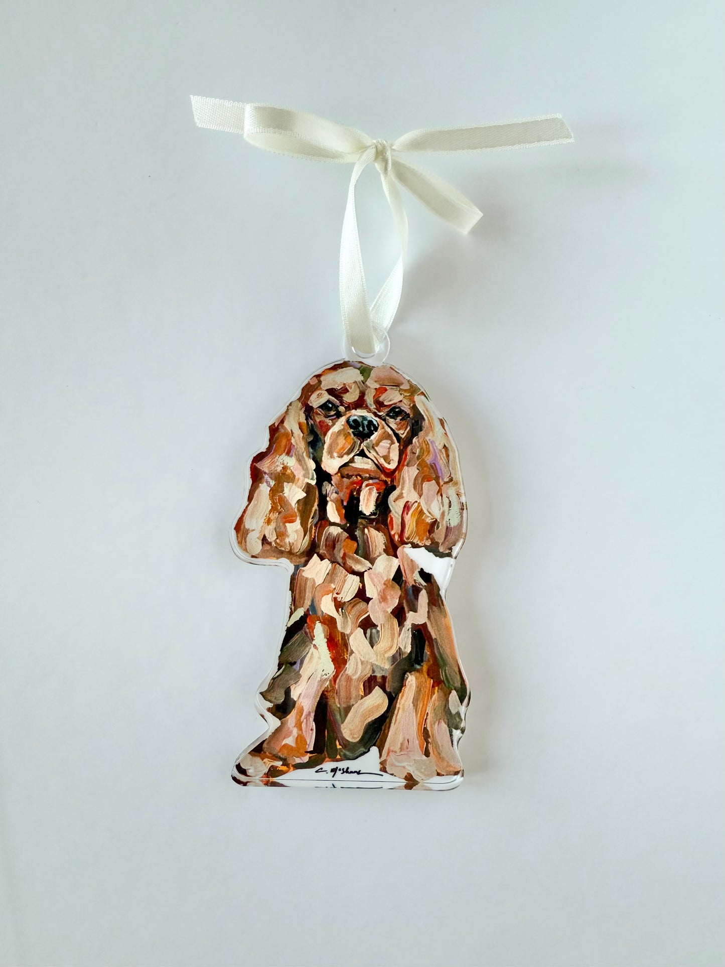 "Cavalier King Charles Ruby" Ornament (Mix + Match 10 MOQ)