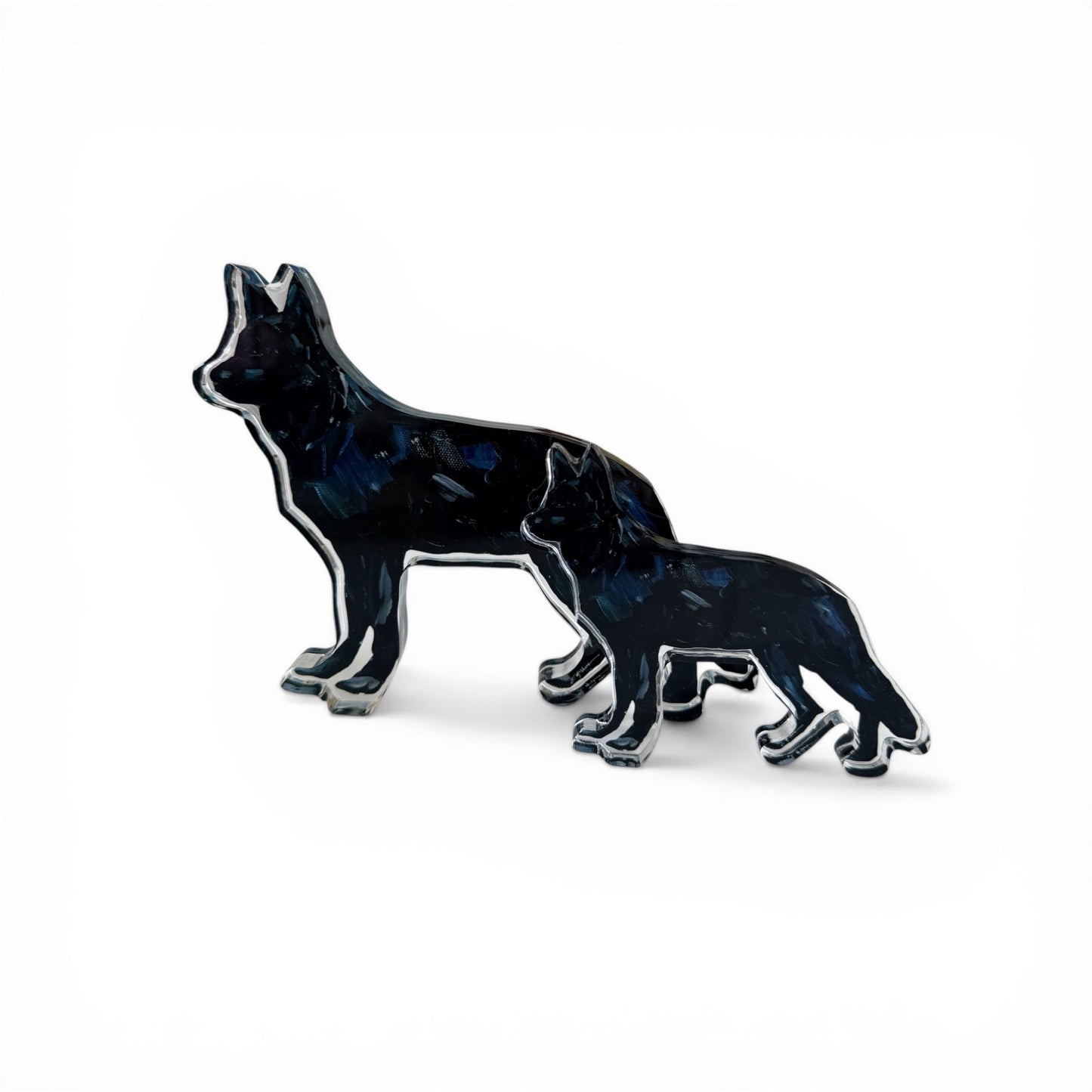 "German Shepherd black" acrylic