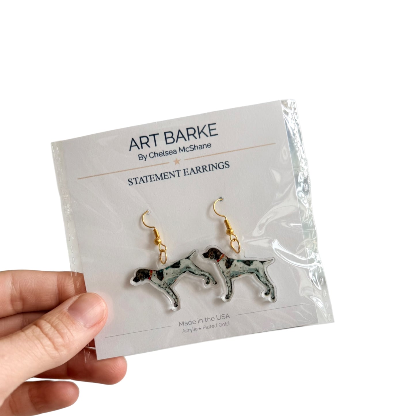 "German Shorthaired Pointer Standing" Earrings