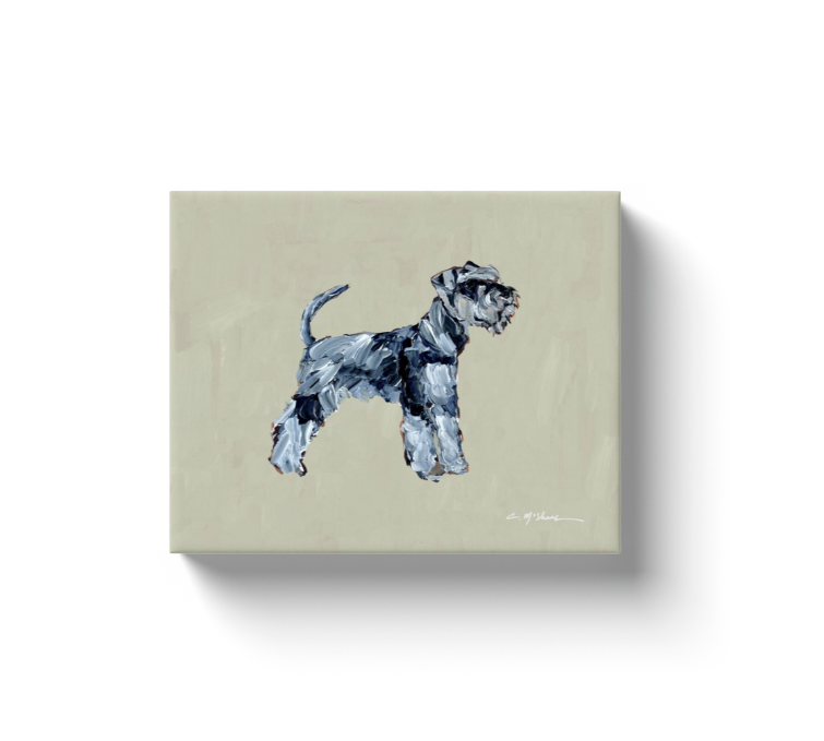 "Schnauzer Salt & Pepper" canvas print