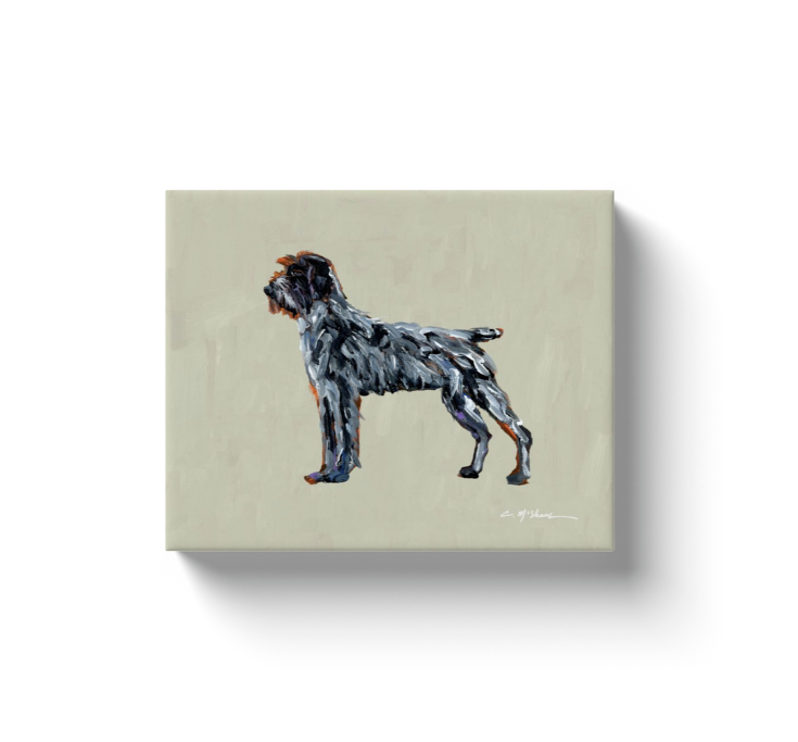 "Wirehaired Pointing Griffon" canvas print
