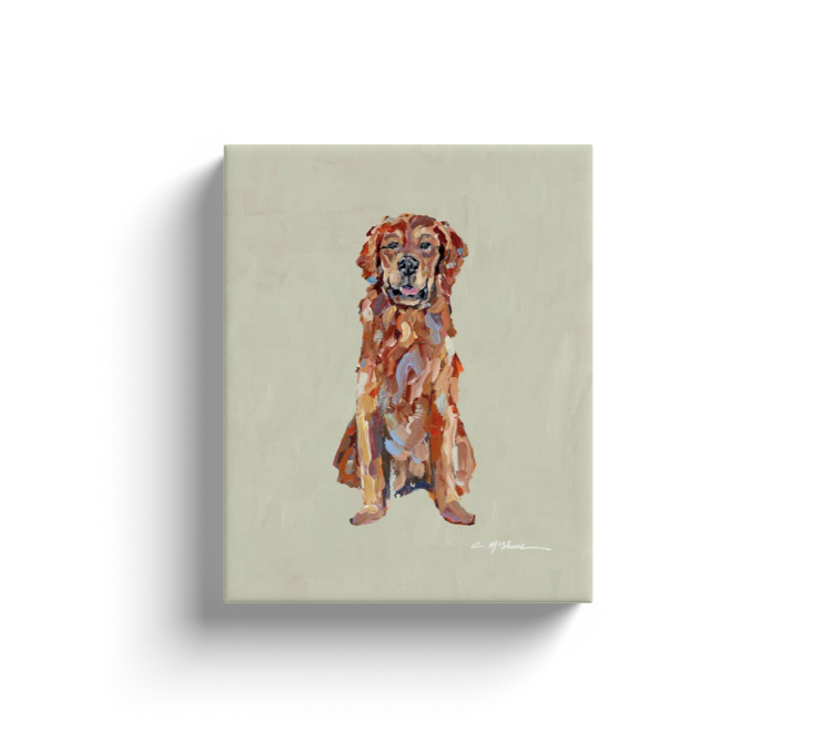 "Golden Retriever Red" canvas print
