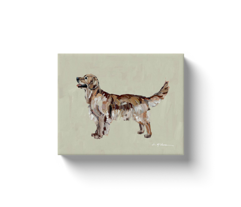 "Golden Retriever Dark" canvas print
