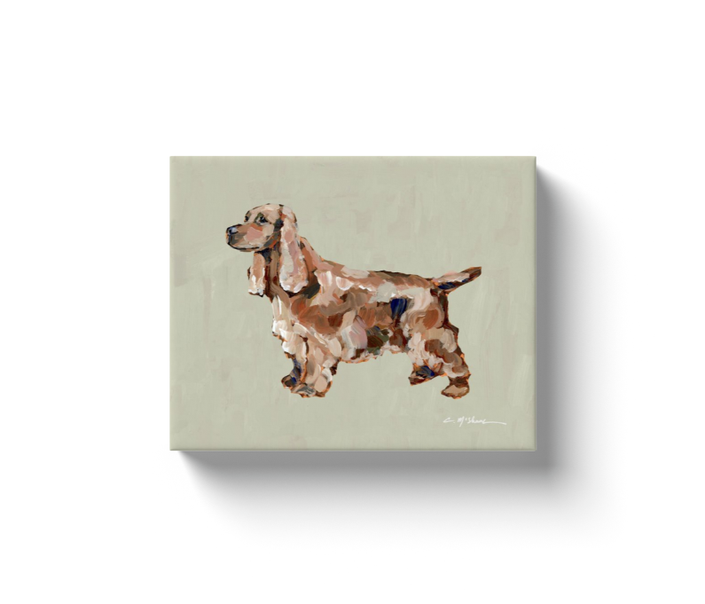 "English Cocker Spaniel Golden/Red" canvas print