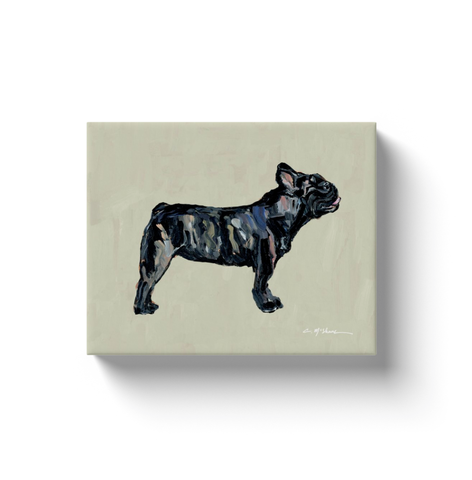 "French Bulldog Brindle" canvas print