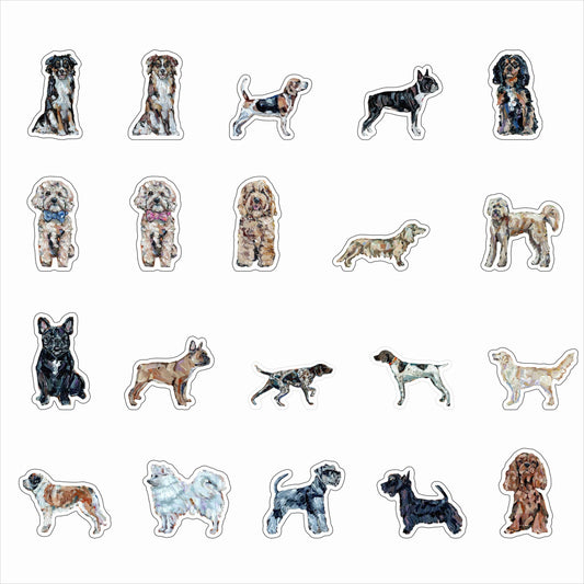 Dog Sticker Variety Pack II (Case of 20 Assorted Dogs)