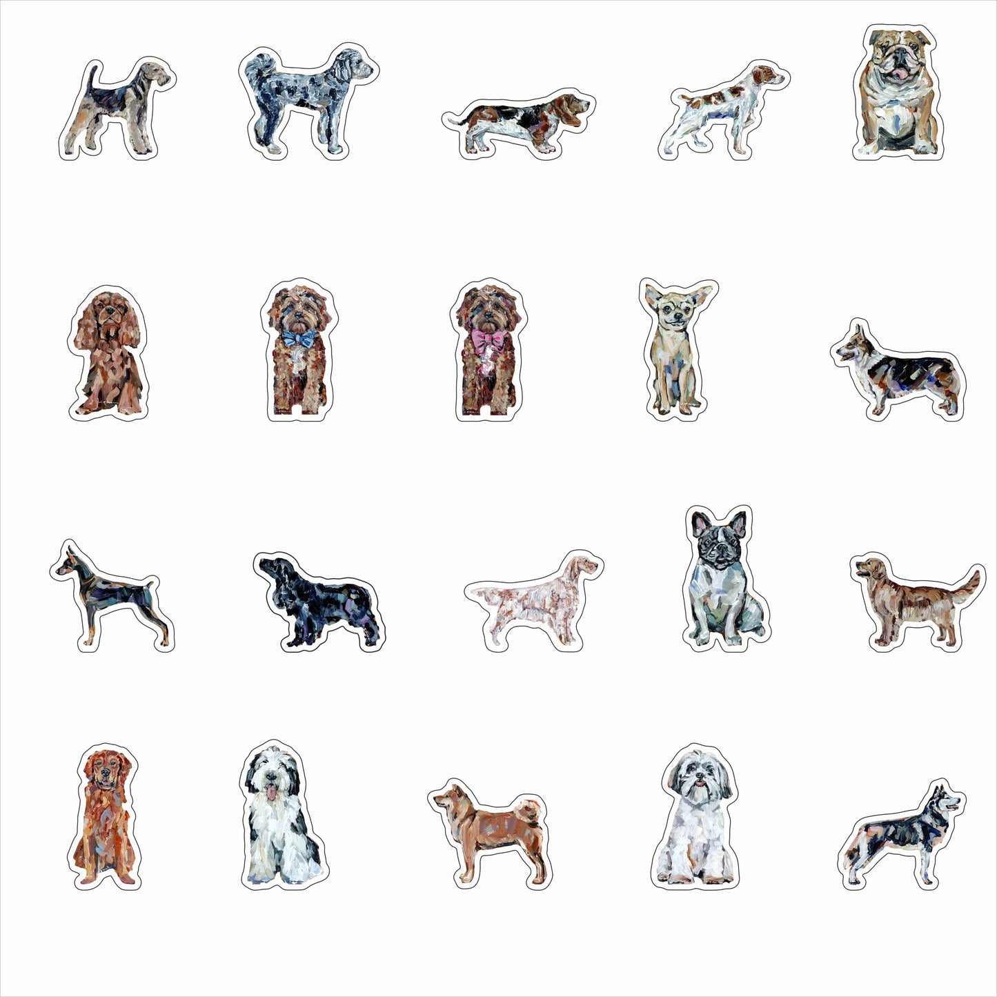 Dog Sticker Variety Pack III (Case of 20 Assorted Dogs)