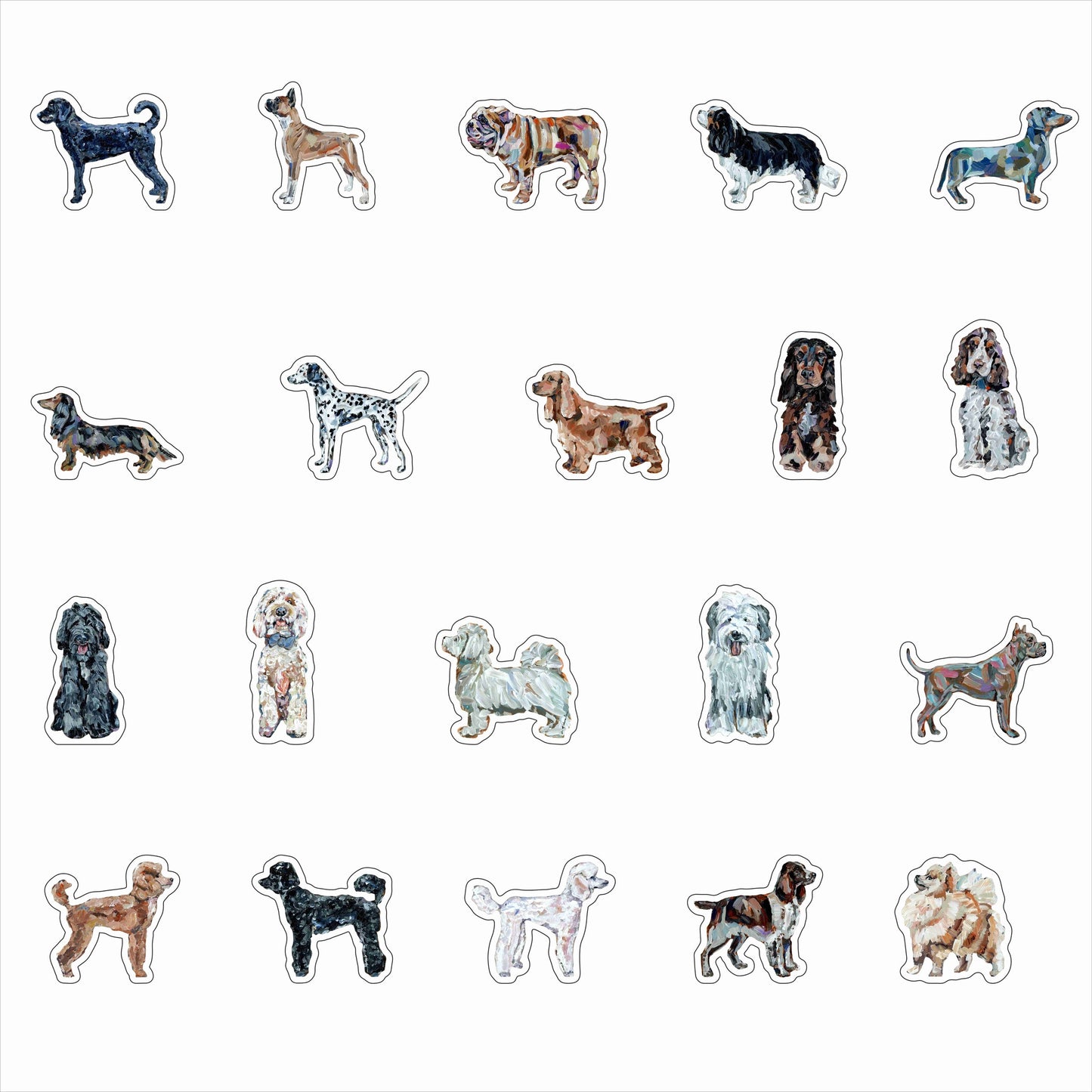 Dog Sticker Variety Pack IV (Case of 20 Assorted Dogs)