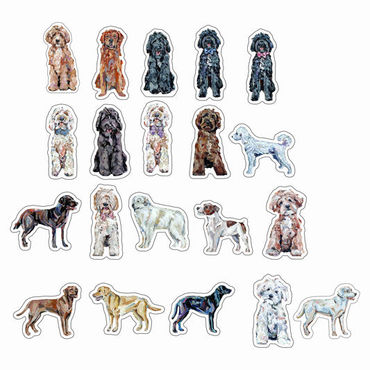 Dog Sticker Variety Pack V (Case of 20 Assorted Dogs)