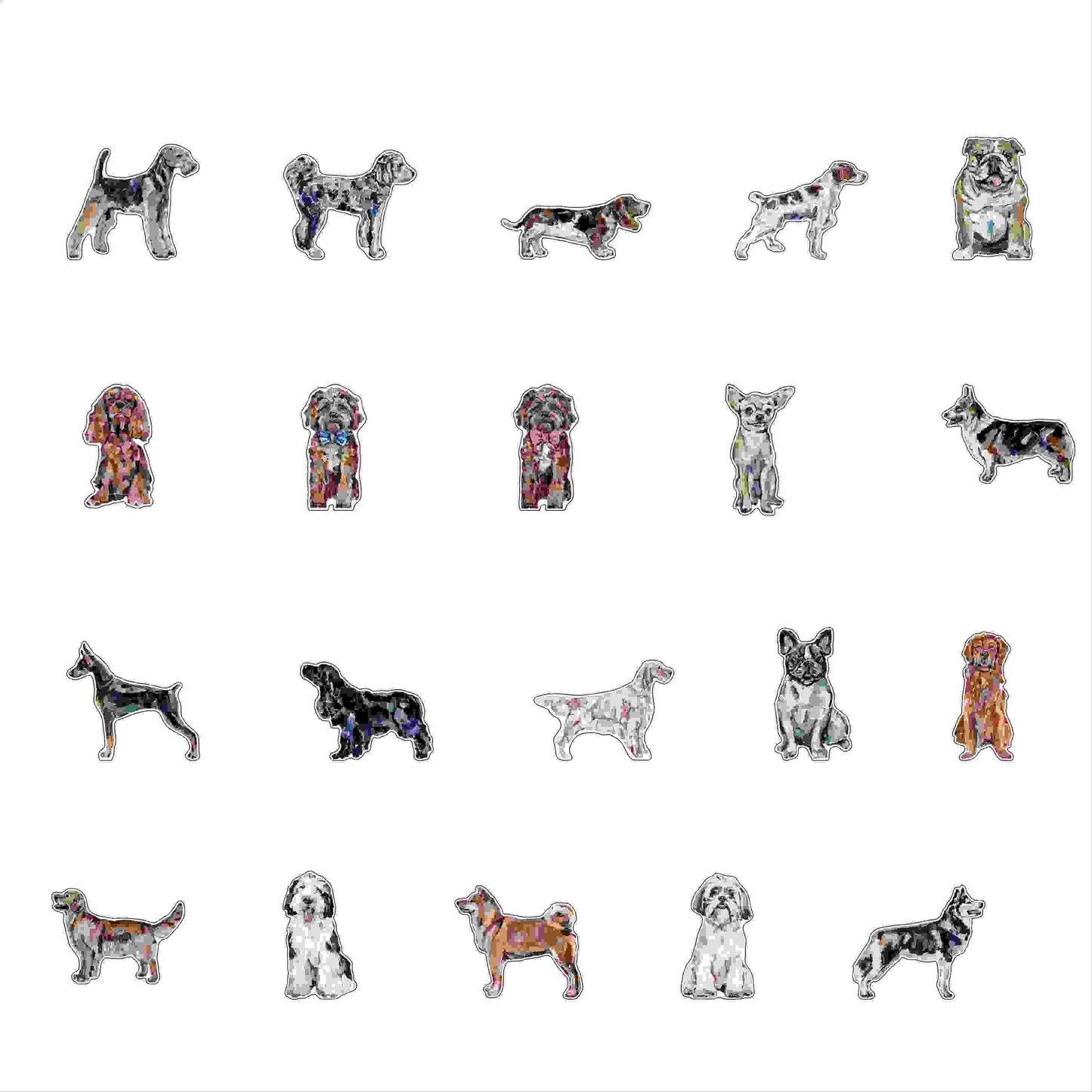 Dog Magnet Variety Pack III (Case of 20 Assorted Dogs)