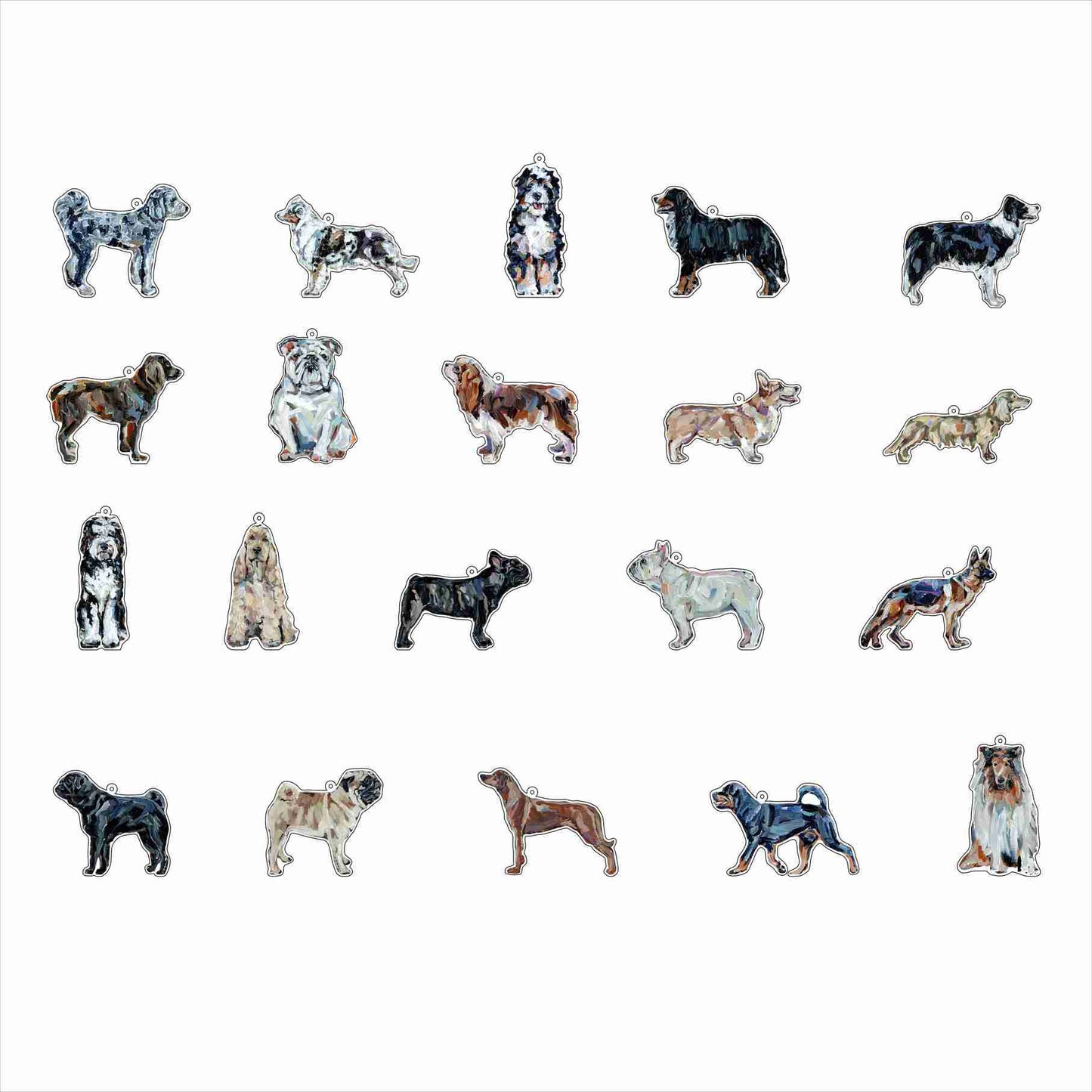 Dog Bag Charm Variety Pack I (Case of 20 Assorted Dogs)