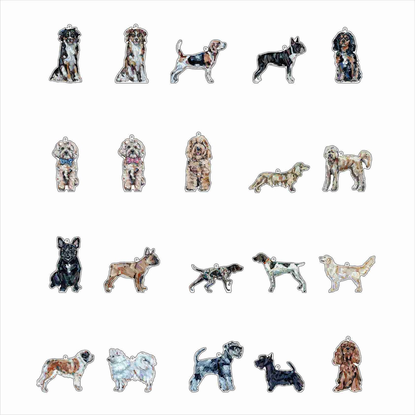Dog Bag Charm Variety Pack II (Case of 20 Assorted Dogs)