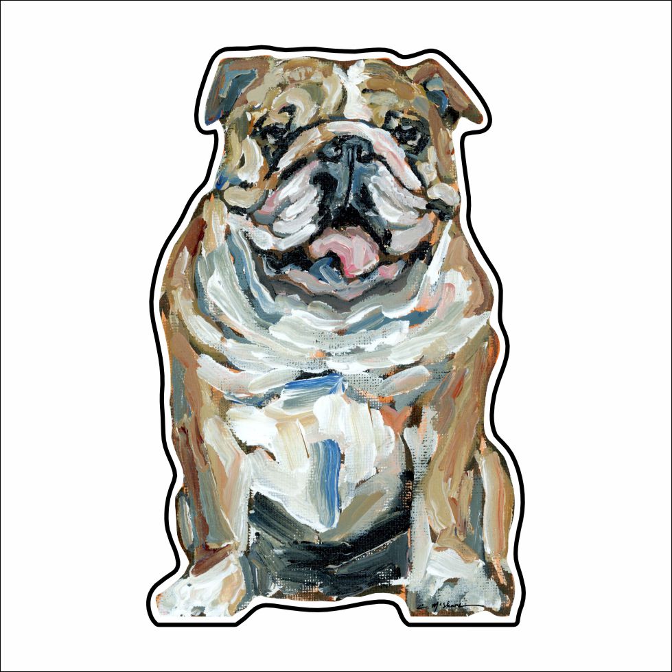 "Bulldog Fawn & White" Magnet (Case of 10)