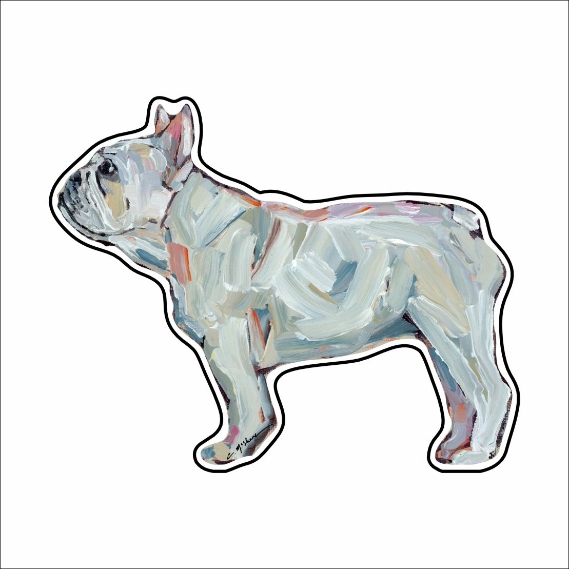 "Frenchie White" Magnet (Case of 10)