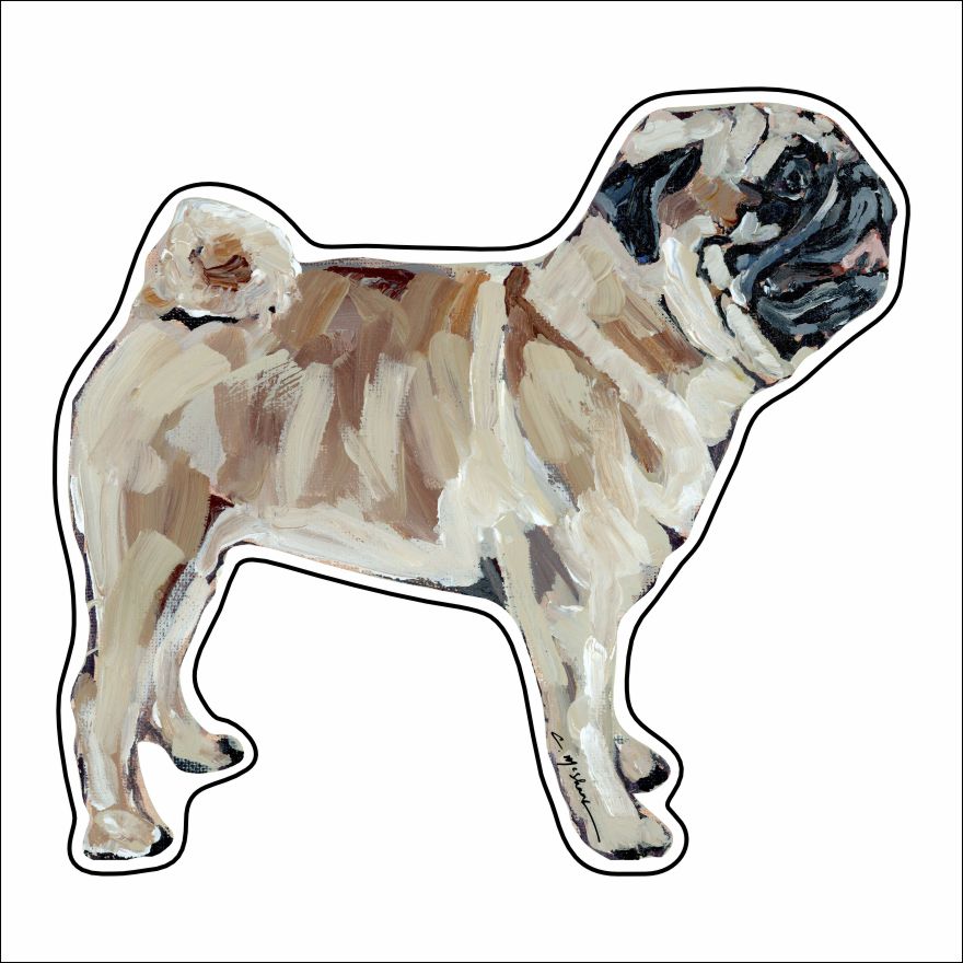 "Pug fawn" Magnet (Case of 10)