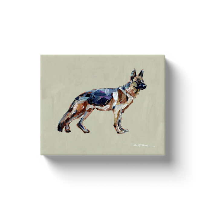 "German Shepherd Black & Tan" canvas print