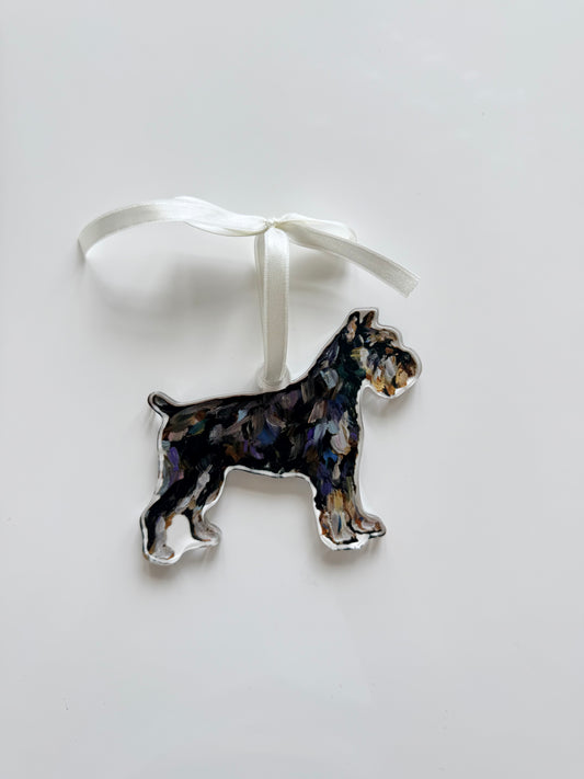 "Schnauzer Abstract" Ornament (Mix + Match 10 MOQ)