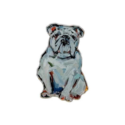 "English Bulldog White" magnet