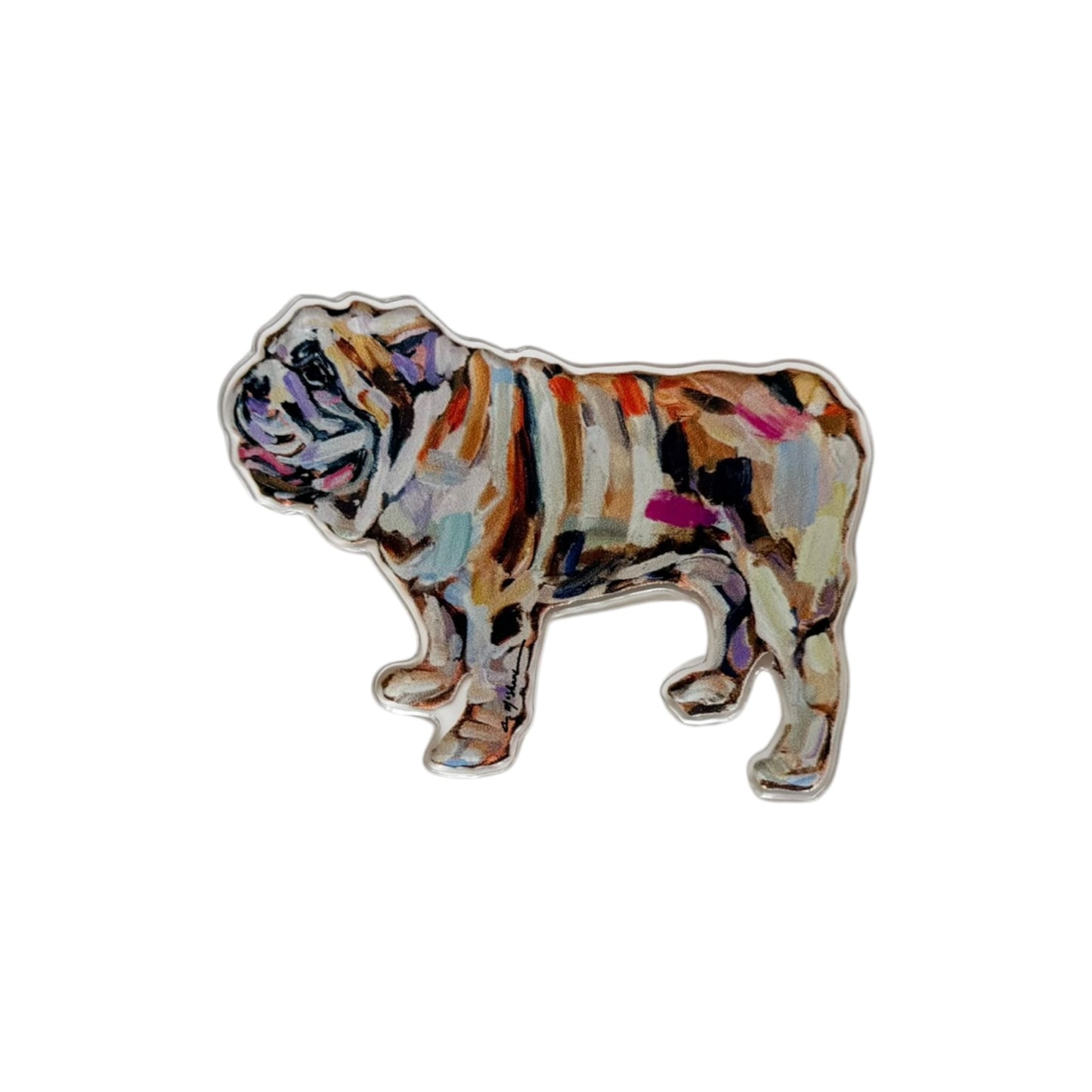 "Bulldog Abstract" magnet