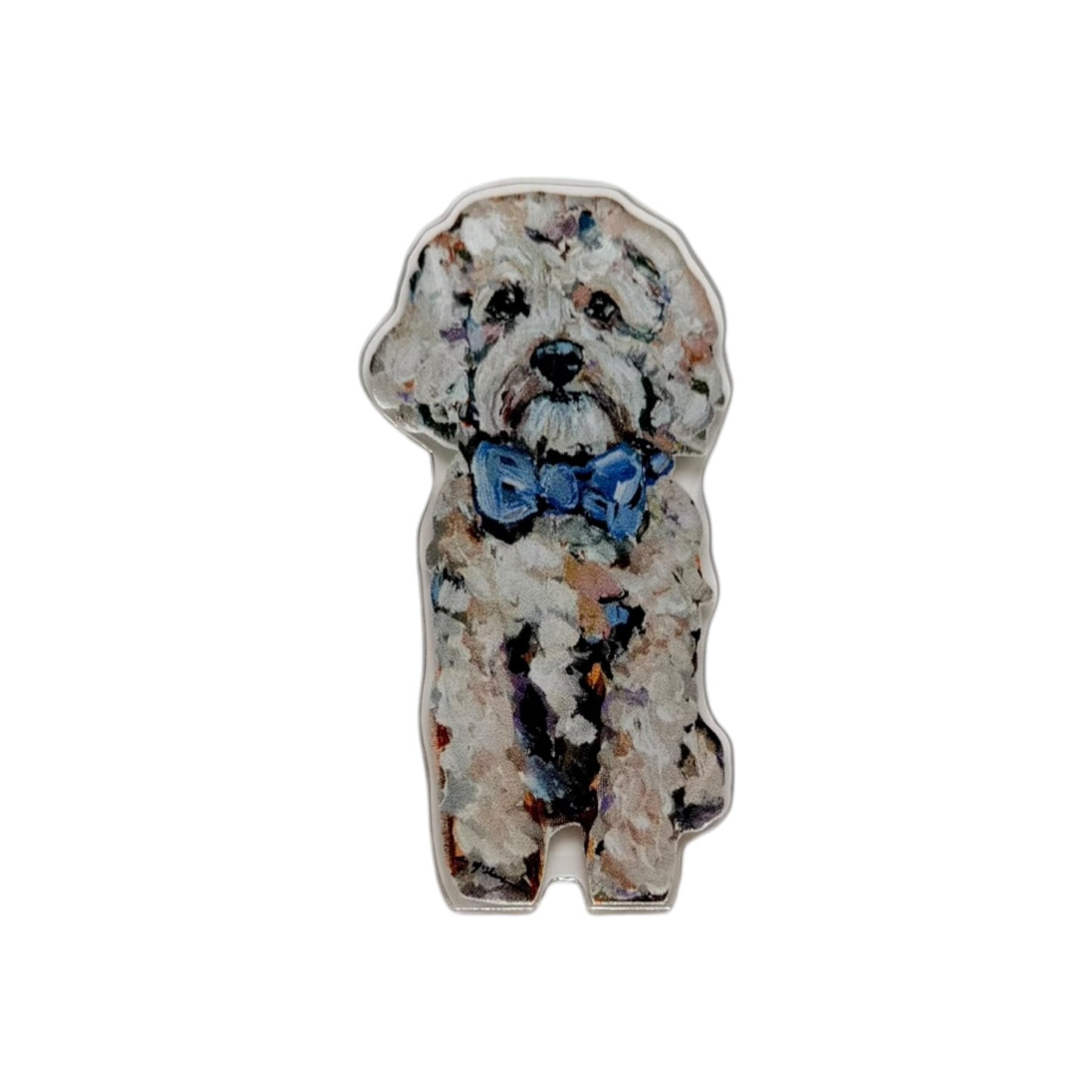 "Cavapoo Blonde with Blue Bow" Magnet (Case of 10)
