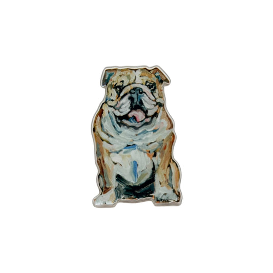 "English Bulldog Fawn & White" magnet