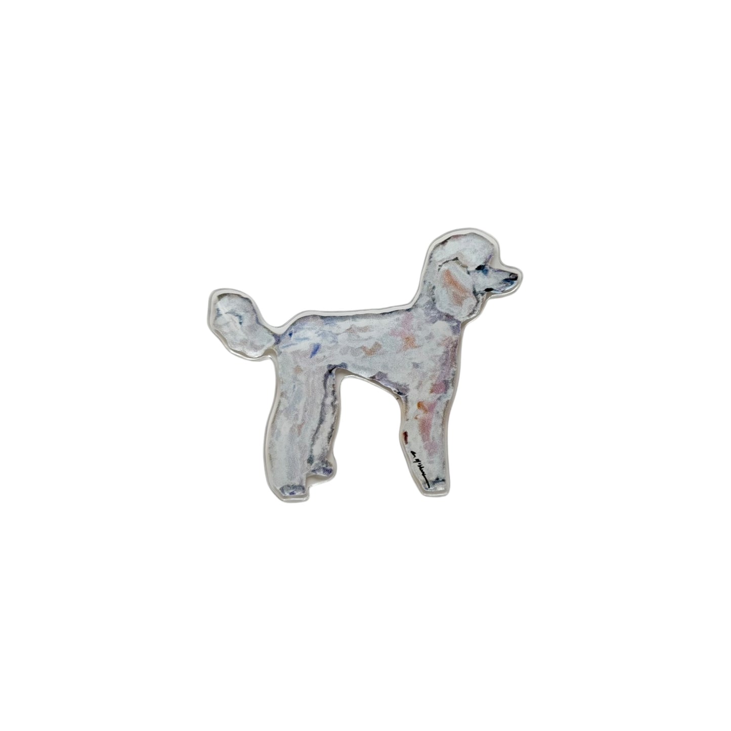 "Poodle White" magnet