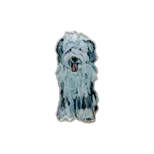 "Old English Sheepdog White & Gray" magnet