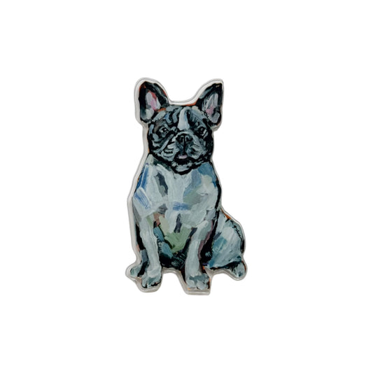 "Frenchie Black & White" magnet