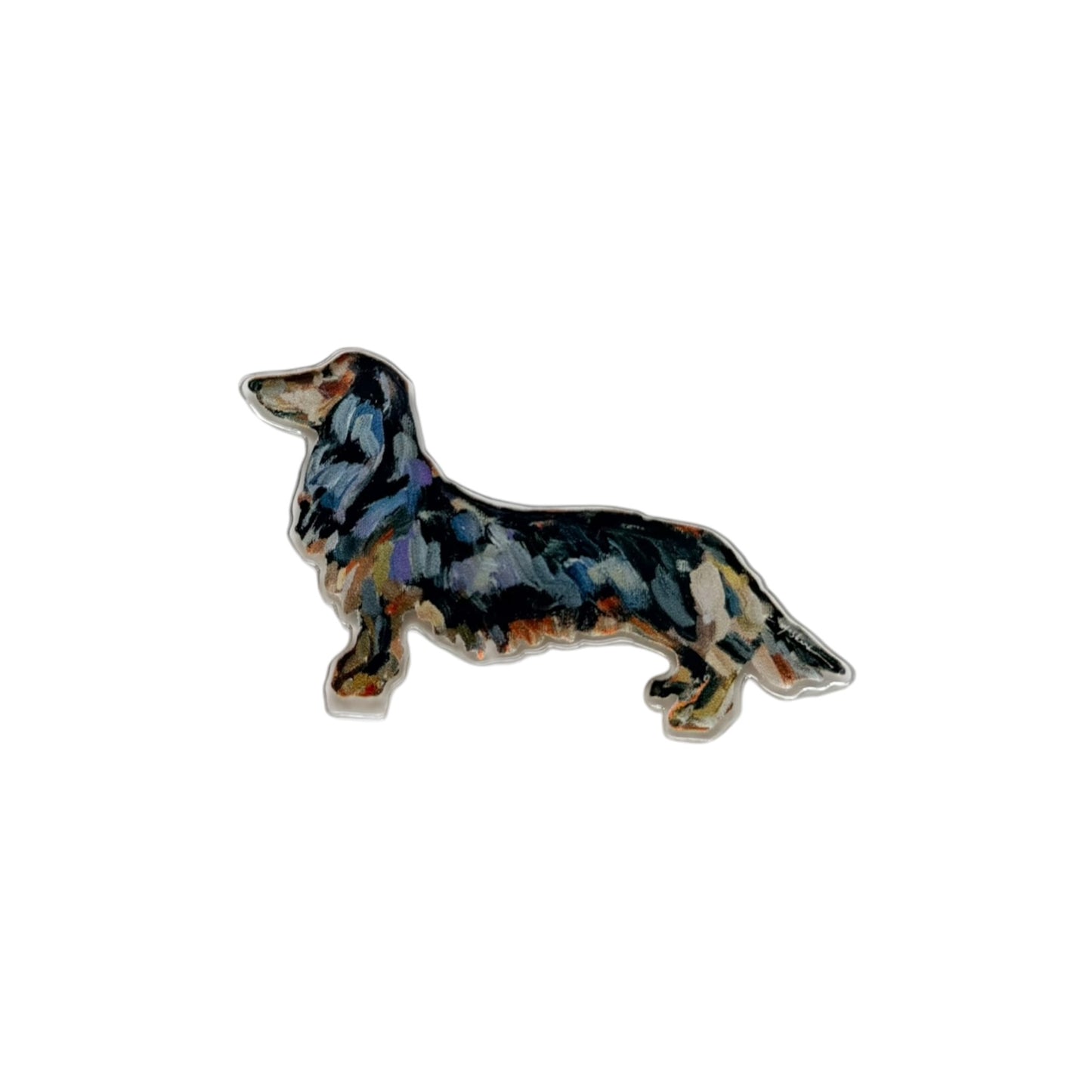 "Dachshund Long Haired Black & Tan" magnet