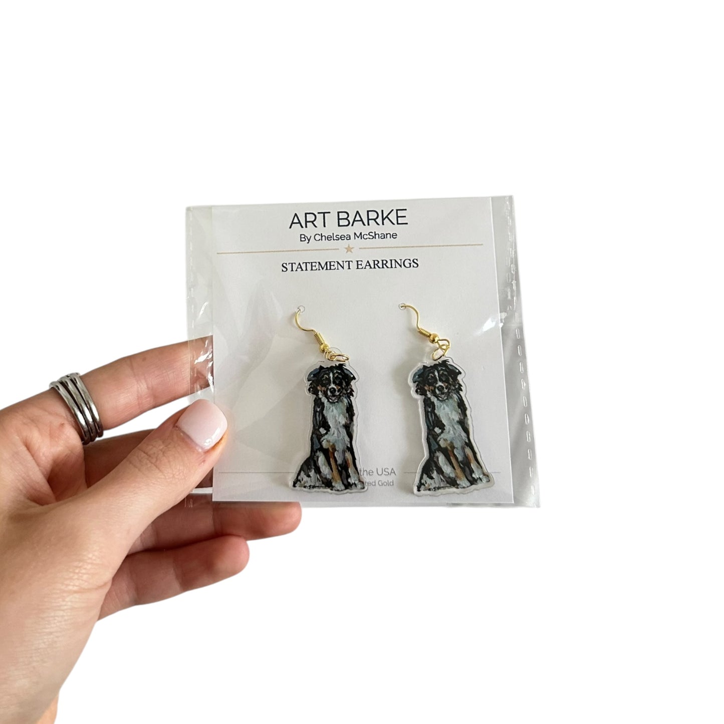 "Australian Shepherd Tri" Earrings